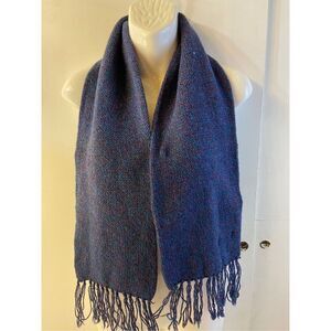 Pendleton USA Virgin Wool Scarf Blue 48x7.5”‎
